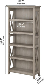 Bush Home Tall 5 Shelf Bookcase - Image 3