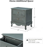 HULALA HOME Solid Wood End Table - Image 2