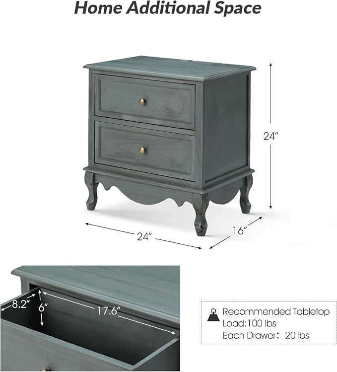 HULALA HOME Solid Wood End Table - Image 2