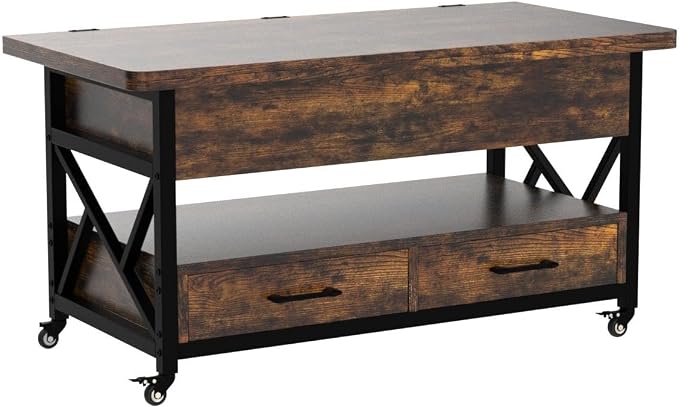 Itaar 40" Lift Top Coffee Table, 4 in 1 Coffee Tables - Image 4