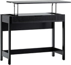 Walker Edison Transitional Style Furniture, Reeded Detail, Lift-Top Desk - Image 6
