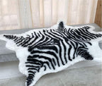 Zebra Print Rug Faux Animal Cowhide Skin Area Rug Leather Carpet Mat Large Size - Image 6