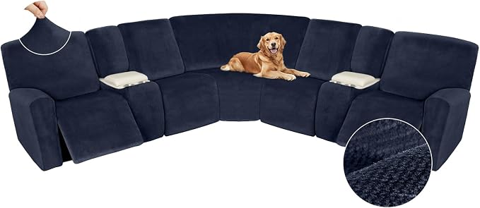 Arfntevss Sectional Recliner Couch Covers Velvet Washable Corner Sectional Sofa by Arfntevss