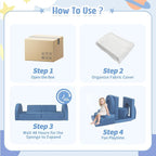 Kids Modular Play Sofa Convertible Foam Play Mat, Transformable Into a Game - Image 8