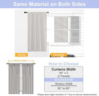 Simplebrand Ava Natural Short 36 Inches Blackout Curtain 2 Panels Set, Half - Image 8