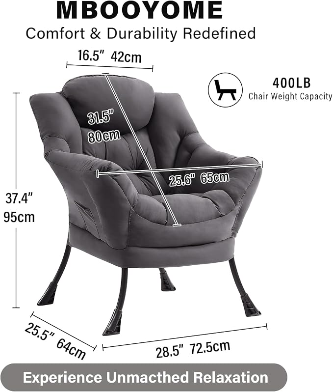 MBOOYOME Lazy Chair, Modern Accent Chair - Image 2