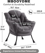 MBOOYOME Lazy Chair, Modern Accent Chair - Image 2