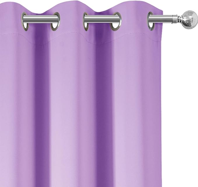 Blackout Curtains 52 x 45 inch Lavender Curtains Set of 2 Panels/Thermal - Image 8