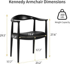 Kennedy Armchair, Mid Century Modern Dining Chair, PU Upholstered Kennedy Chair - Image 3
