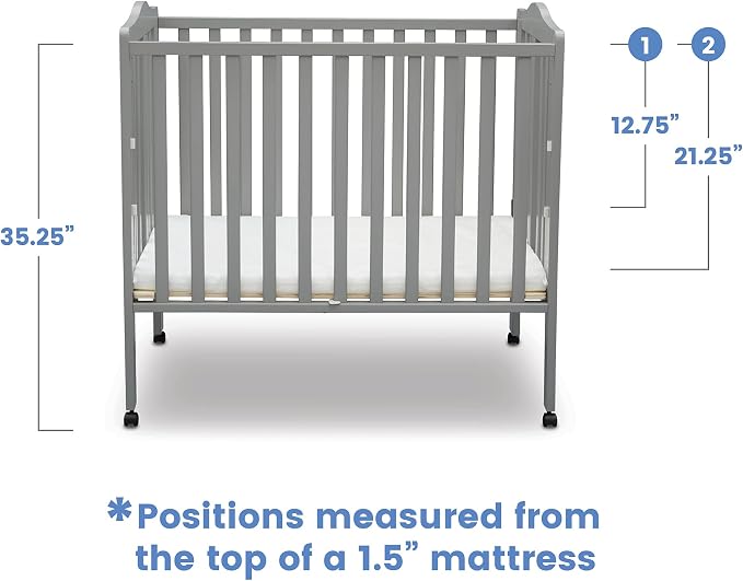 Delta Children Folding Portable Mini Baby Crib - Image 9