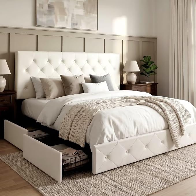 Allewie King Size Platform Bed Frame by Allewie