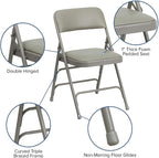 Flash Furniture 4 Pack HERCULES Series Curved Triple Braced & Double Hinged - Image 4