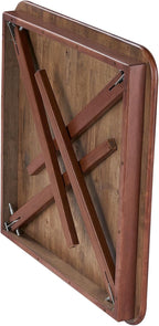 MECO Stakmore Classic Straight Edge Solid Wood Folding Card Table, Cherry Frame - Image 9