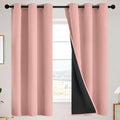SimpleHome Peach Pink 100% Blackout Curtains Room Darkening Living Room 63 | by SimpleHome
