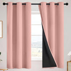 SimpleHome Peach Pink 100% Blackout Curtains Room Darkening Living Room 63 | by SimpleHome