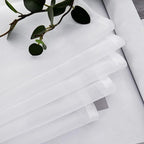 MIULEE 2 Panels Kitchen Tiers Half Window Sheer Curtains 29 X 36 Inch White | - Image 5