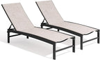 Crestlive Products Chaise Lounge Chair Outdoor Set of 2, Adjustable 5 Positions by CrestliveProducts