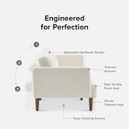 mopio 76.4" Futon Sofa Bed, Sleeper Sofa, Mid Century Modern Futon Couch - Image 3