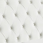 LEVNARY White Velvet Chair for Bedroom, Upholstered Sofa Chair - Image 4