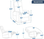 Trustyue Swivel Rocker Recliner Chair, 360° Swivel Recliner - Image 3