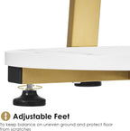 BEWISHOME Round End Table Marble Side Table - Image 8