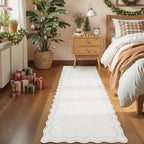GarveeHome 2x6 Scalloped Washable Runner Rug Non Slip Hallway Kitchen Rug | by GarveeHome