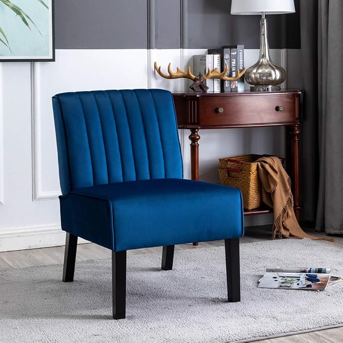 Container Furniture Direct Reese Mid Century Modern Accent Chairs Set of 2 - Image 5