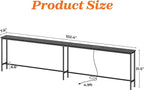 SUPERJARE 102.4 Inch Sofa Table - Image 3