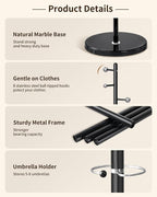 ZOZOE Metal Coat Rack Stand, Modern Coat Rack Freestanding - Image 2