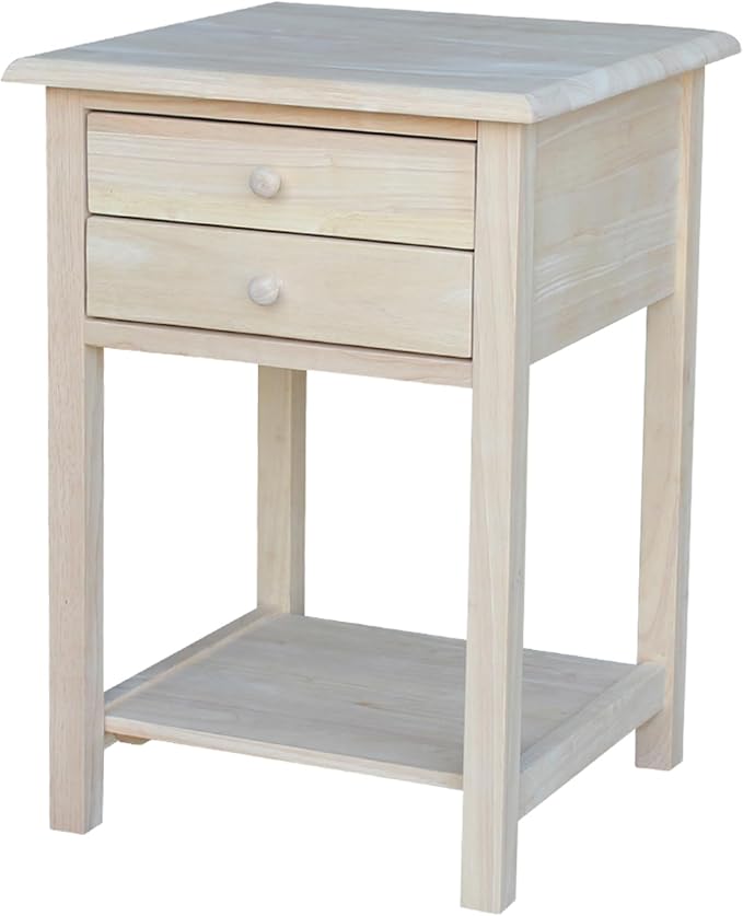 International Concepts, 25.6"H Rectangular Lamp/ End/ Side Table, 2 Drawers - Image 8