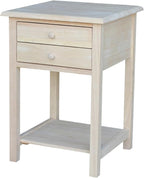 International Concepts, 25.6"H Rectangular Lamp/ End/ Side Table, 2 Drawers - Image 8