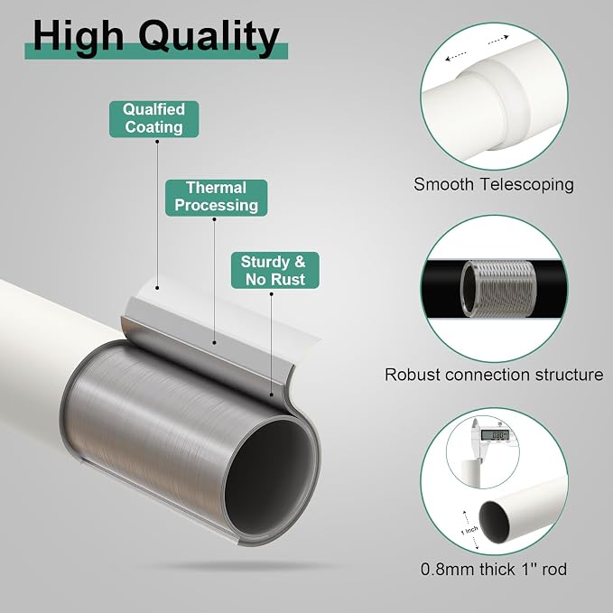 QDWIS Antique White Curtain Rods - Image 5