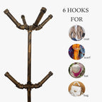 Industrial Coat Rack, Metal Pipe Coat Rack Stand Freestanding - Image 4