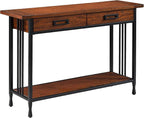 Leick Home 11233 Ironcraft Rustic Two Drawer Hall Console Sofa Table by LeickFurniture