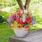 ATTGREAT Artificial Flowers for Outdoors UV Resistant Decor, 24 Bundles - Image 6