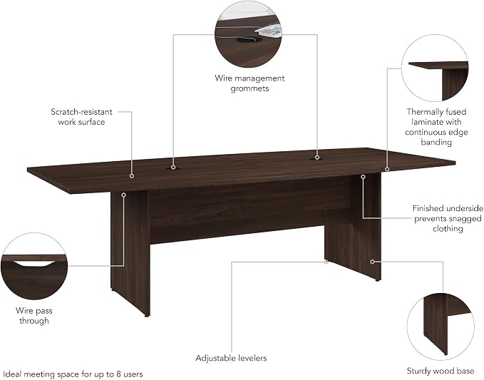 Bush Business Furniture 96-inch Office Conference Table - Image 7