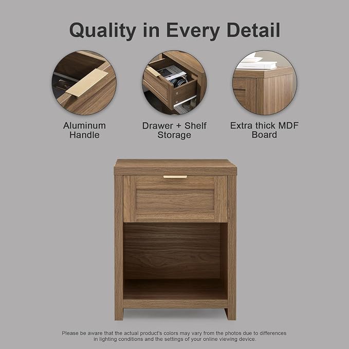 OAKHAM HOME Night Stand Set 2, Boho End Table - Image 6