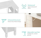 Lufeiya White L Shaped Computer Desk - Image 9