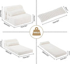 Tiita Folding Sofa Bed Single Size, Convertible Sleeper Chair Mattress - Image 2
