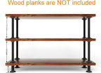 MUZIK 3-Tier Industrial Pipe Table Leg Set, Iron Base Legs Rustic Iron Pipe - Image 3