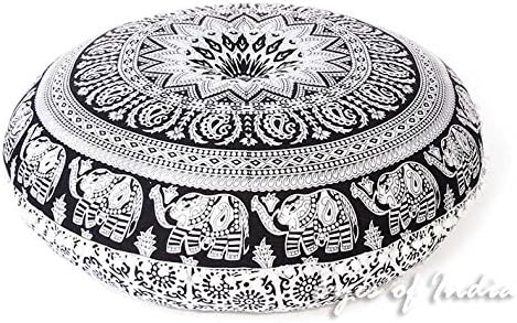 Mandala Floor Pillow Cover Meditation Cushion Seating Throw Hippie Round - Image 3