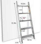 Honest Blanket Ladders for The Living Room, 5-Tier Blanket Holder, Wall-Leaning - Image 3