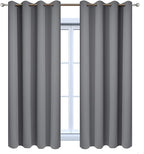 Yakamok Grey Room Darkening Curtains 52x63 inch Gray Grommet-Living Room | 2 - Image 8