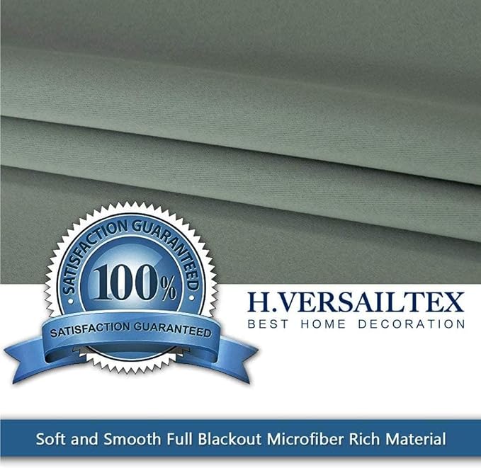 H.VERSAILTEX Blackout Patio Curtains 100 x 90 Inches - Image 3