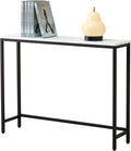 loglus Console Table for Entryway, Faux Marble MDF Sofa Table by loglus