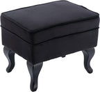 Accent Chairs with Ottoman Set of 2 Velvet Wingback Club Chair Upholstered - Image 4