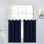 Yakamok Navy Blue Room Darkening Window Curtains 52x36 Inch by Yakamok