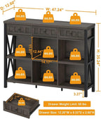 FATORRI Rustic 6 Cube Storage Organizer Bookshelf - Image 2