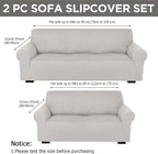 Peryiter 2 Pcs Sofa Covers Couch and Loveseat Covers Set Stretch Sofa Slipcover - Image 2