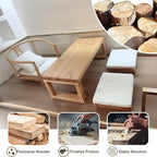 Japanese Style Vintage Rectangular Tea Table Low Floor Table - Image 7